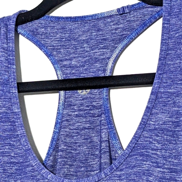 Lululemon Cool Racerback Tank Top Reversible Blue Purple Heathered Size 4 - Picture 4 of 9